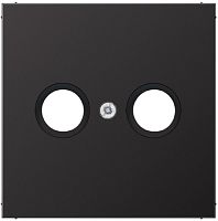 Лицевая панель Jung LS990 metal для 2-м. розетки TV+R алюминий темный картинка